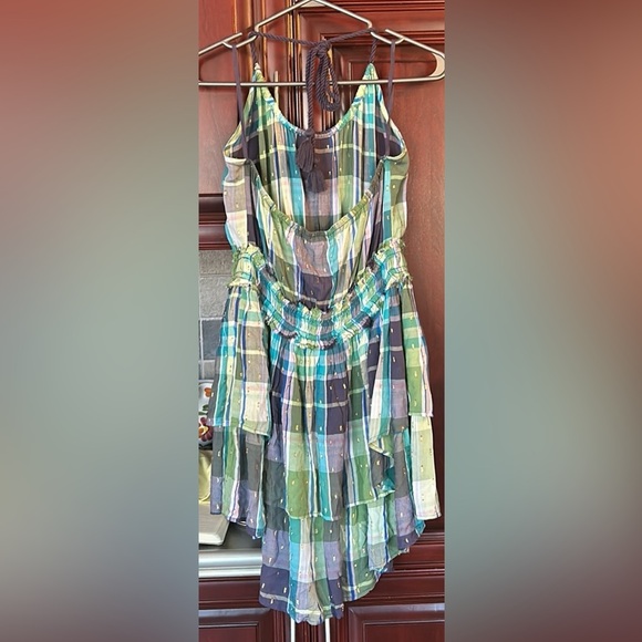 AERIE  Plaid Ruffle Mini Dress size small - Picture 10 of 11